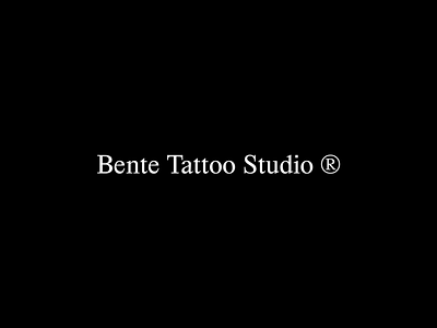 Bente Tattoo Studio - Logotype blackandwhite brand branding clean design ink logotype minimal norway studio tattoo type typography