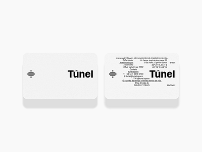 Business Card for Túnel astronomy blackandwhite brand branding brutal clean design grid layout logo logotype minimal nerd simple space stationery swiss type typography ufo