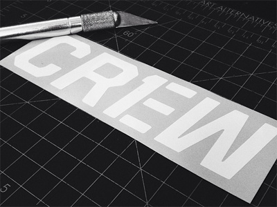 Crew Bike Co. :: Logo bikes branding decal design fixed gear graphic identity logo
