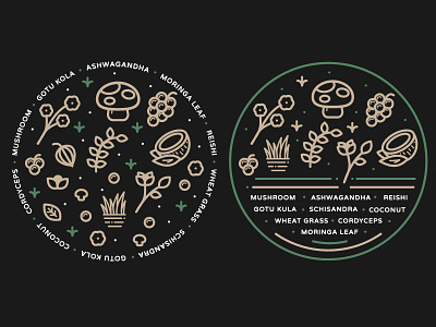Illustrated Ingredients food healthy illustration label line minimal plants product