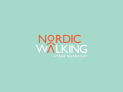 Nordic Walking Logo Design branding design hiking logo mountain nordic nordicwalking typography walking