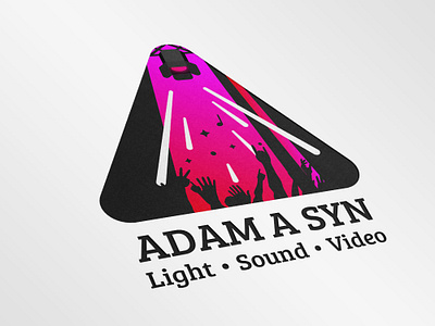 Logos concept for Adam a syn branding branding agency concert event light live logo music sound video