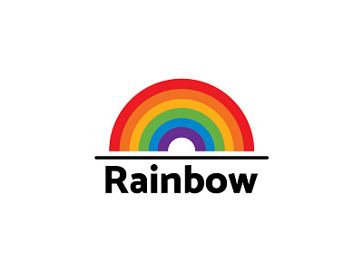 Flat rainbow illustration
