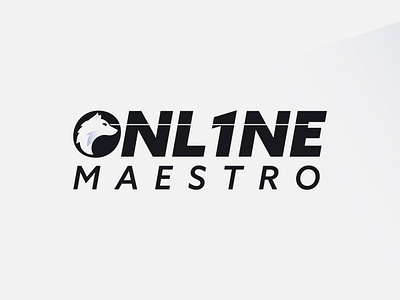 Twitch Streamer Logo for Onl1neMaestro branding design illustration overlay streamer twitch twitch overlay typography vector wolf