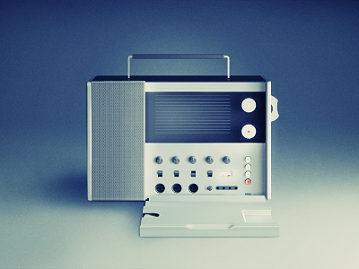Braun T1000 radio illustration braun dieter rams radio retro tribute vintage