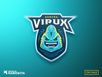 Virux mascot logo alarm biotech danger esports gaming logo logo a day mascot quarantine vector vintage virus visual design