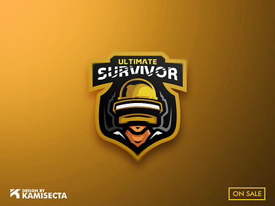 Ultimate survivor mascot logo - FOR SALE esports gaming golden logo mascot playground pubg squad survive survivor team ultimate unknown