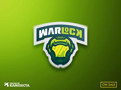 WARLOCK LOGO - FOR SALE esports gaming green head lock logo logo design logotype mascot team vector war warrior wars