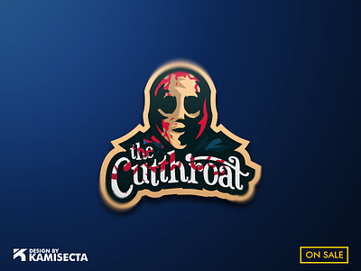 CUTTHROAT LOGO - FOR SALE blood cutthroat esports friday 13th friends gaming logo mascot mask premade team vector