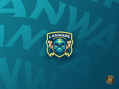 LANWARE mascot logo - FOR SALE