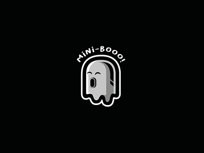 MINI-BOO logo - FOR SALE boo branding character cute design esports fantasma ghost graphic design halloween logo marca mascot mini personaje vector