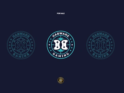 HABWARE logo - FOR SALE blue branding controller custom design esports gam gaming graphic design hab letter logo mando mascot play shield squad station stream ware