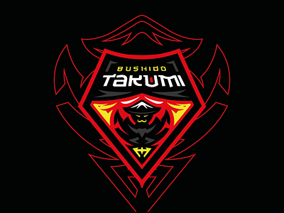 TAKUMI BUSHIDO logo - FOR SALE branding bushido design esports gaming graphic design jap japanes japo logo mascot motion graphics red vector warrior