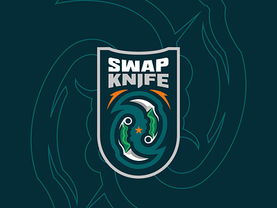 SWAP KNIFE logo - FOR SALE branding csgo cuchillo design esports gaming knife logo market mascot skin skins swap trade vector