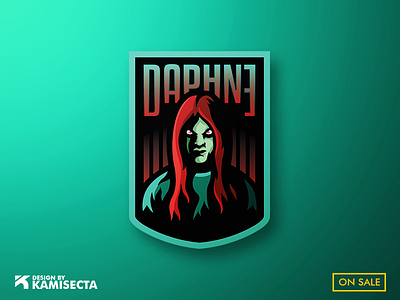 Daphne mascot logo daphne esports gaming girl pain ring terror tv