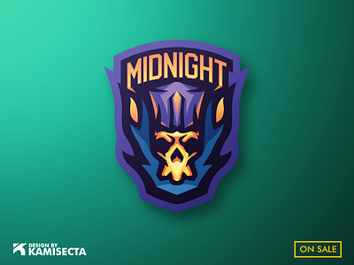 MIDNIGHT LOGO - FOR SALE calavera design esports gaming illustration logo mascot midnight premade purple skull skull art skull logo squad team