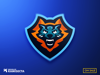 Wolf mascot - FOR SALE animal beast branding design esports gaming logo mascot squad vector wolf wolf logo