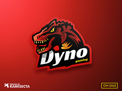 Dyno mascot logo - FOR SALE design dino dinosaur dinosaurus dyno esports gaming logo logo a day mascot prehistory premade t rex team trending trex