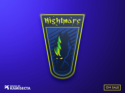 Nightmare logo - FOR SALE arcade branding dark mode design esports gaming ghost logo mascot night mode nightclub nightlife nightmare premade shadows visionary