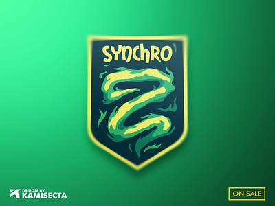 Synchro logo - FOR SALE branding design esports flat flatdesign gaming logo logo a day mascot shield shield logo simple smoke soul soulsight symbol vector