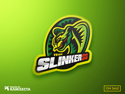 Slinkerss logo - FOR SALE animals branding cobra esports gaming green green logo logo mascot poison snake logo snakes squad team vector