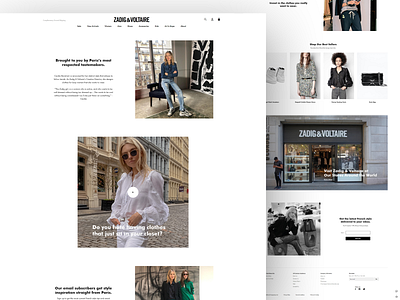 Zadig & Voltaire logo and website - Fonts In Use