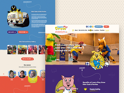 LPG - Learn Play Grow Website cartoon children colorful fun graphic design illustration kids playful school teacher ui design