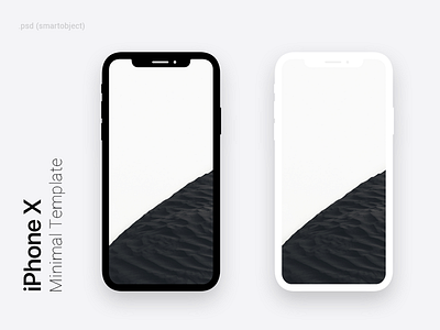 iPhone X Minimal Dark & Light Template for Photoshop black dark free iphone x iphonex light minimal mockup photoshop psd template white