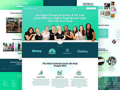 Financial Gym - Landing Page app design finance flat icon illustration type typography ui ux vector web