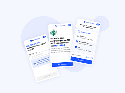 App Banco Consignado app banco bank brasil design financial fintech responsive ui ux