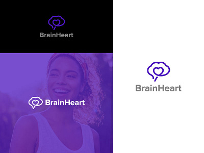 BrainHeart logo design app app logo design branding brian creative creative design heart logodesign logos minimalist modern