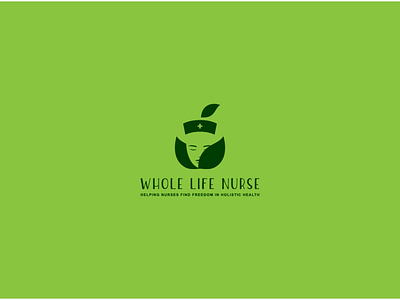 whole life nurse logo design green logo natural nurse