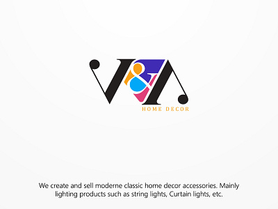 W And A Logo design colorfull decorating elegant logo modern