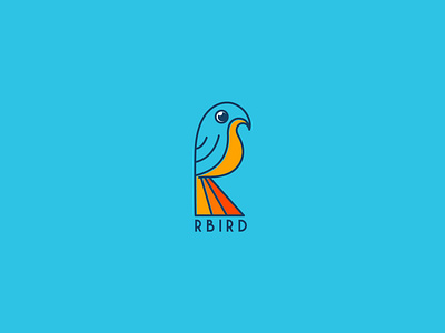R bird Logo bird logo education logo logodesign