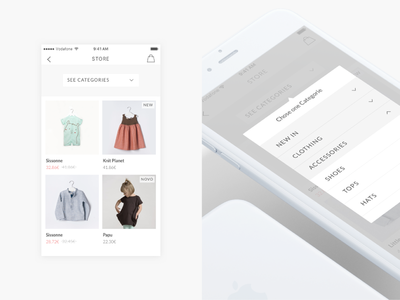 Categories & filters on mobile
