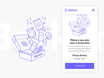 Barkyn Box Illustration app barkyn ecommerce illustration interface minimal mobile shop ui ux