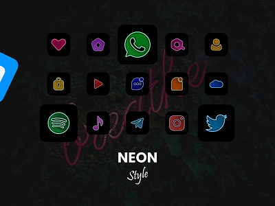 Era Flat & Neon App Icon Set FREE