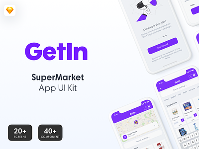 GetIn - Food Delivery & SuperMarket App UI Kit