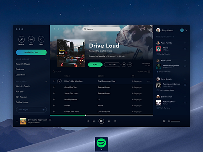 Spotify Concept Free Sketch