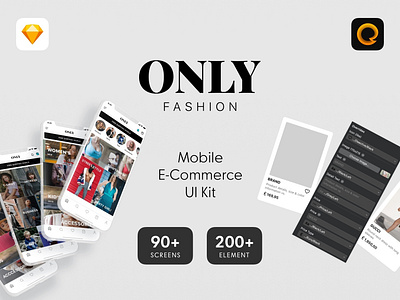 ONLY Fashion Mobile E-Commerce UI Kit e commerce fashion fashion ui mobile e commerce sketch e commerce sketch ui sketch ui template ui design