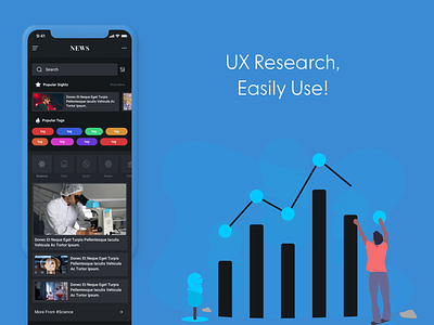News & Reader Mobile App UI Kit - UX Research