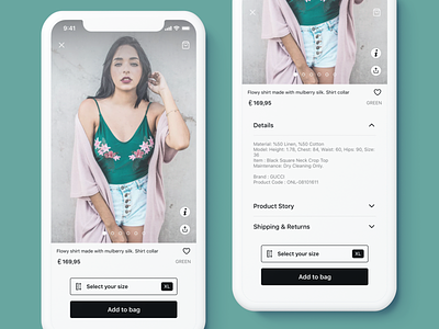 ONLY Fashion Mobile E-Commerce - Product Page adobe xd e commerce fashion e commerce fashion mobile app fashion sketch ui fashion ui fashion ui template mobile e commerce mobile ui mobile ui sketch only fashion