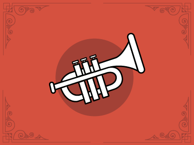 Trumpet icon band icon music party trumpet