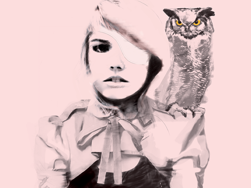 Owl Commander woman owl rough sketch