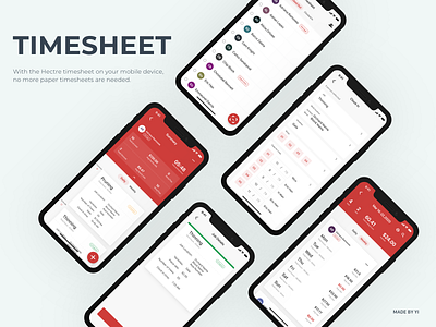 Timesheet card timesheet ui ui design