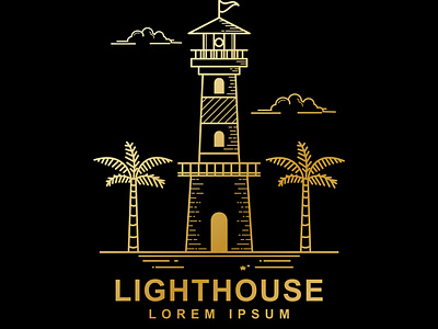 Vector design of lighthouse