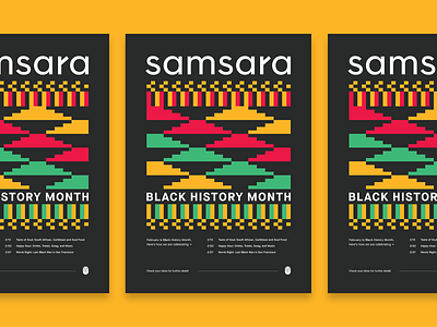 Samsara Black History Month 2020 black history month branding design pattern poster samsara