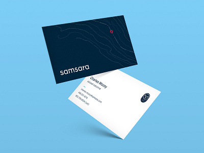 Samsara Business Card blue branding business card design samsara