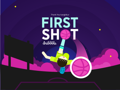 Hello Dribbble its my first shot debbuts first shot over head kick soccer