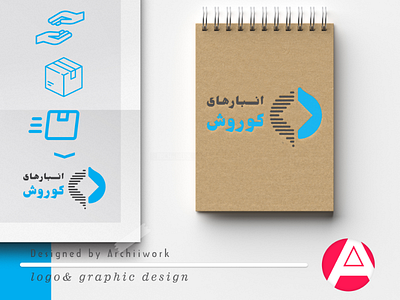 Logo design concept for "kourosh" stores